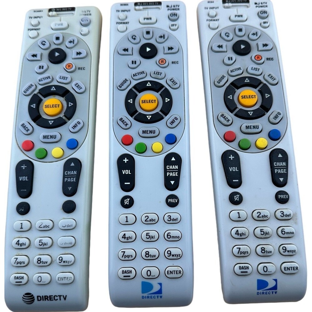 DIRECTV Remote Controls Lot of‎ 3 (1) RC64 (1) RC66X (1) RC66RX Not Tested